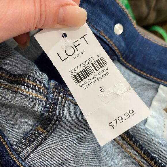 Loft The Legging Jeans Size 6 Dark Wash High Rise Skinny Stretch Denim NWT - Picture 7 of 10